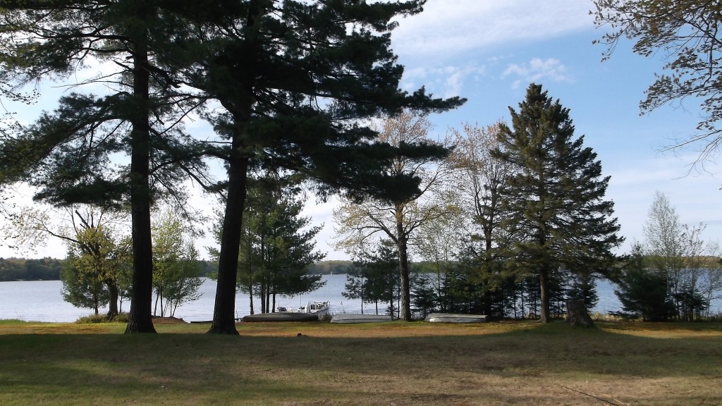 View from the camper to Stone Lake