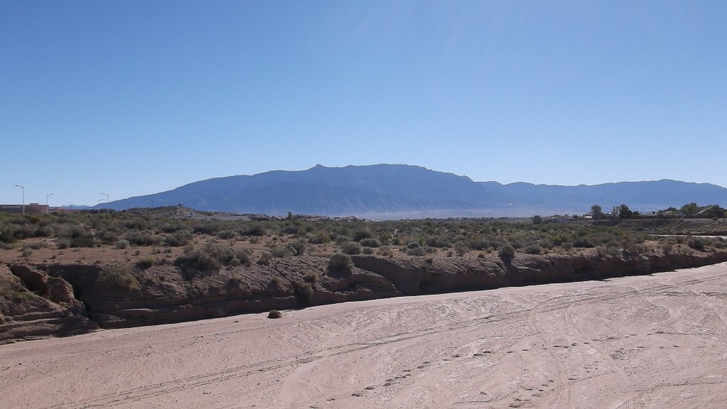 Sandia Mountains across the Albuquerque valley