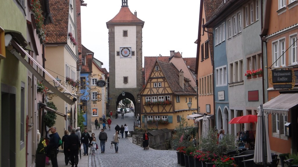 looking towards one of the town entrances