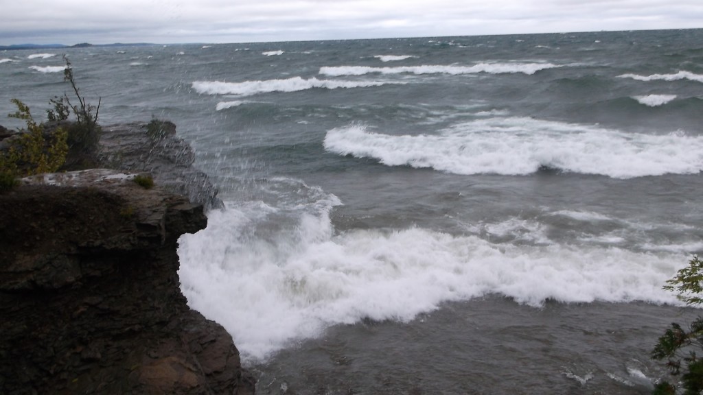 Black Rocks area in Marquette, beautiful even when angry