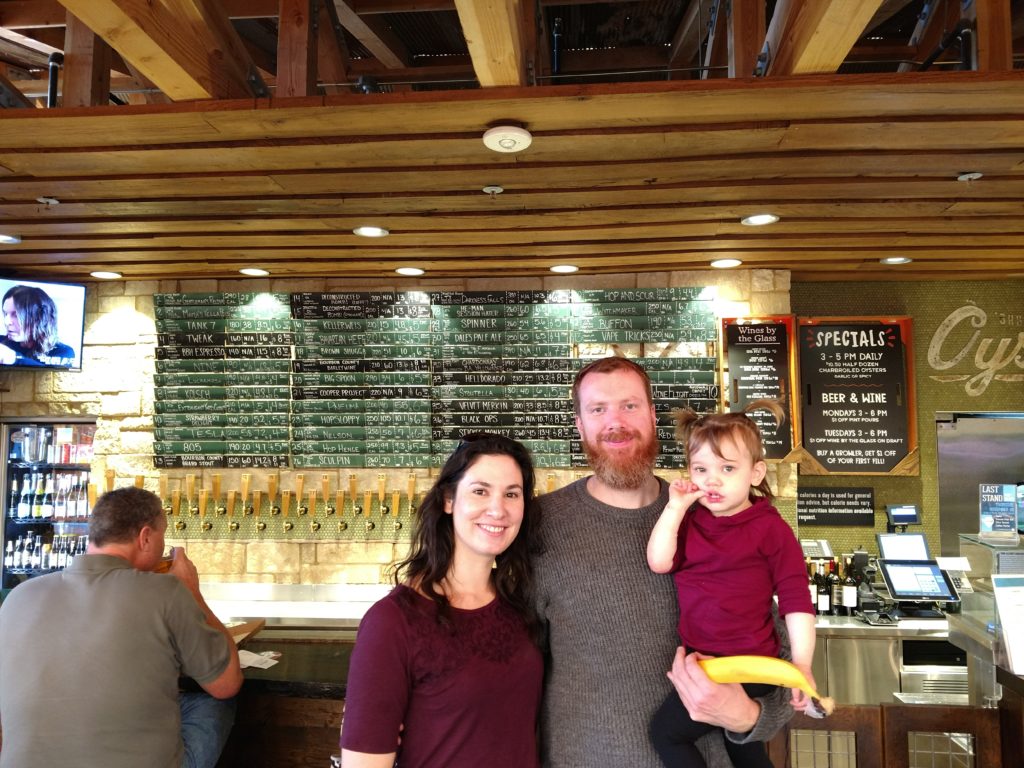 Andria, Craig and Evelyn at Whole Foods